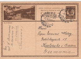 Roumanie Entier Postal Illustré Pour L'Allemagne 1933 - Interi Postali