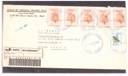 6   -    NOVA IQUACU  9.11.1994      /    REGISTERED AIR MAIL COVER WITH INTERESTING POSTAGE - Cartas & Documentos