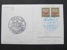 KARTE Bratislava - Ceklis 1939 Sonderstempel   // D*32182 - Briefe U. Dokumente