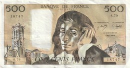 500 Francs Pascal Date 3 11 1977 J TB A TTB - 500 F 1968-1993 ''Pascal''