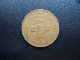 MALTE : 1 CENT  1982   KM 8    SUP Patine - Malta