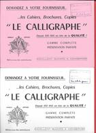 2 Buvards Anciens  "LE CALLIGRAPHE"  Claude ZERMATI à ALGER  - Armoiries, Blasons - Stationeries (flat Articles)