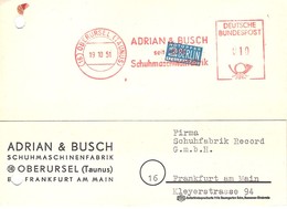 EMA ALLEMAGNE DEUTSCHLAND BUND GERMANY CHAUSSURE SHOE SCHUH FABRIQUE MACHINE NOTOPFER 1951 OBERURSEL - Textile