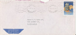 Greece Air Mail Cover Sent To Denmark 21-2-1979 MAP On The Stamp - Covers & Documents