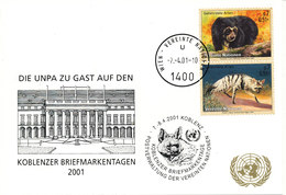 Austria UN Vienna Show Card Koblenz 7-8/4-2001 - Lettres & Documents