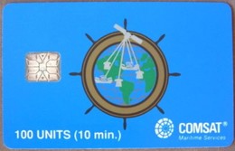 United States - Comsat Satellite Card (Schlumberger #2020), Chip SC6, 100units, Used - Cartes à Puce