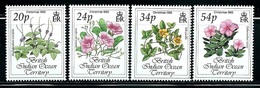 British Indian Ocean Territory    "Flowers-Christmas"     Set   SC# 141-44   MNH - Territorio Británico Del Océano Índico