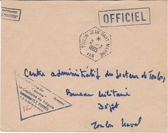 1965- Enveloppe  OFFICIEL    En F M  Cad Agence Postale Hexag. Point.  TOULON JEAN BART MARINE / VAR - Maritime Post