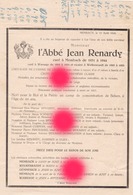 Guerre 40/45 Membach Baelen Welkenraedt Warsage Abbé Jean Renardy Mort Pour La Patrie Au Camp De Concentration De Belsen - Todesanzeige