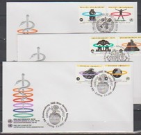 ONU  1993  NY 632/33, Genéve 247/48, Vienne 163/64- 1 ° Jour 3 Enveloppes Environnement - Storia Postale