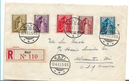 L014a / Luxemburg, Brief Mit Kinderhilde 1932 (Satzeinschreiben) Ex Kayl In Die USA - Covers & Documents