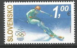 SK 2018-653 The XXIII Winter Olympic Games In PyeongChang   SLOVAKIA, 1 X 1v, MNH - Neufs