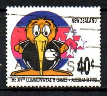 NOUVELLE-ZELANDE. N°1052 Oblitéré De 1989. Mascotte Des Jeux Du Commonwealth. - Kiwi