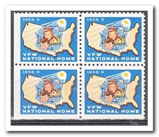 Amerika 1958, Postfris MNH, VFW National Home ( Under And Left Imperf. ) - Ohne Zuordnung