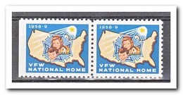 Amerika 1958, Postfris MNH, VFW National Home ( Left Imperf. ) - Ohne Zuordnung