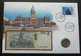 Argentina National Constitution 1995 FDC (banknote Coin Cover) *3 In 1 *rare - Covers & Documents