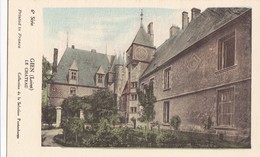 GIEN - Le Château   - Carte Didactique . Publicité PAUPAUBERGE. - Gien