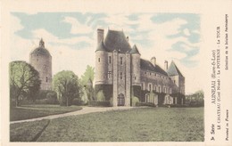 AUNEAU    -  Le Château -  Carte Didactique . Publicité PAUPAUBERGE. - Auneau