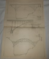 Plan Du Viaduc De Saint Jean La Rivière. Chemin De Fer électrique De La Vallée De La Vésubie. 1910. - Arbeitsbeschaffung