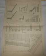 Plan De La Consolidation Partielle De La Butte Montmartre à Paris. M.M. Loup Et Fils, Constructeurs.. 1910. - Obras Públicas