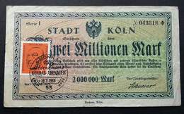 Germany Two Million Mart 1968 (stamp On Banknote) *rare *condition See Scan - Autres & Non Classés