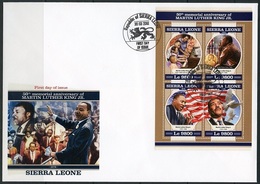 Sierra Leone 2018, M. Luther King, 4val In BF In FDC - Martin Luther King