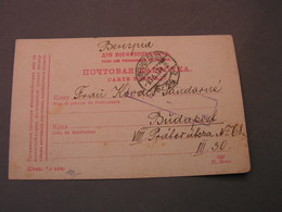 Russland Karte 1914 Nach Budapest - Postwaardestukken