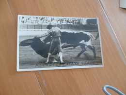 Carte Photo Corrida Torro Taureau Gonsanhi Sevilla Nino De La Puerta Real - Stierkampf