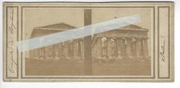 ITALIE ITALIA ROME ROMA TEMPLE DE NEPTUNE Circa 1855 PHOTO STEREO /FREE SHIPPING REGISTERED - Photos Stéréoscopiques