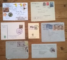 Lot De 7 Enveloppes Carte  Timbres Portugal & Moçambique - Autres & Non Classés