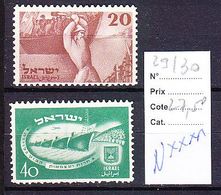 TIMBRE.   ISRAEL. 29. 30. - Collections, Lots & Series