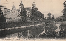 Yvelines : CARRIERES-sur-SEINE : Le Jardin Public Et L'église - Carrières-sur-Seine