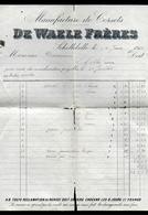 BELGIQUE 1911 FACTURE ET CHEQUE A ORDRE DE " DE WAELE FRERES"MANUF. DE CORSETS SCHELEBELLE  2 SCANS - Textile & Clothing