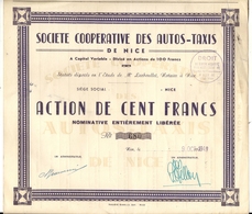 NICE . COOPERATIVE DES AUTO TAXIS - Cars