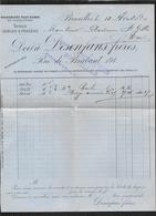 BELGIQUE 1911 FACTURE,MANDAT A ORDRE?RELEVE DE COMPTE ET ENVELOPPE DE " DESENFANS FRERES-BRUXELLES" TISSUS 4 SCANS - Textile & Clothing