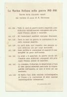 REGIA MARIA - SUNTO DELLE CLAUSOLE NAVALI DEL TRATTATO DI PACE DI S.GERMANO   NV FP - War 1914-18