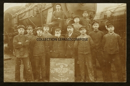 TOP NEUNÜNSTER GARE BAHNHOF - LOCOMOTIVE CHEMINOTS EN FORMATION - CHEF DE GARE- ERINNERUNG AN UNSERE LEHRZEIT 1910 1914 - Neumünster