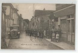 78 Yvelines Mézy Grande Rue De La Mairie L'école Animée Auto 1935 - Andere & Zonder Classificatie