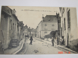 C.P.A.- Neuvy Le Roi (37) - Rue De La Gare - 1924 - SUP (Z65) - Neuvy-le-Roi