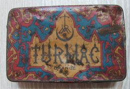 AC - TURMAC ORANGE CIGARETTE TOBACCO EMPTY VINTAGE TIN BOX - Contenitori Di Tabacco (vuoti)