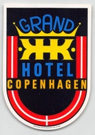 D7857 " GRAND HOTEL COPENHAGEN  " ETICHETTA ORIGINALE - ORIGINAL LABEL - Etiquettes D'hotels