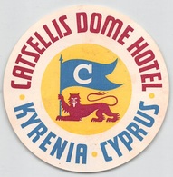 D7861 " CASTELLIS DOME HOTEL - KIRENIA -  CIPRUS " ETICHETTA ORIGINALE - ORIGINAL LABEL - Etiquettes D'hotels