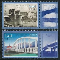 ESTONIA/ ESTLAND/ EESTI/ ESTONIE -EUROPA 2018 -TEMA ANUAL -"PUENTES.- BRIDGES - BRÜCKEN - PONTS" - SERIE De 2 V.- A - 2018