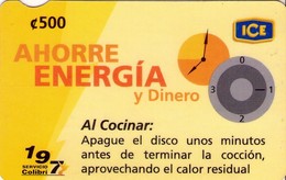 TARJETA TELEFONICA DE COSTA RICA. (PREPAGO). AHORRE ENERGIA Y DINERO, Nº8. 020 - Costa Rica