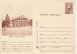 D6593- DURAU- BISTRITA HOTEL, TOURISM, POSTCARD STATIONERY, 1980, ROMANIA - Hotel- & Gaststättengewerbe