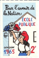 Vignette Pour L'Avenir De La Nation Ecole Publique 1965 - Effel