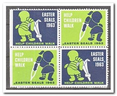 Amerika 1963, Postfris MNH, Easter Seals ( Left Imperf. ) - Unclassified