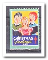 Amerika 1940, Postfris MNH, Christmas ( Left Imperf. )( These Stamps Have No Gum, Original ? ) - Unclassified