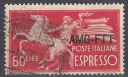 TRIESTE, OCCUPAZIONE ANGLOAMERICANA - 1950 - Yvert 12, Usato, Espresso. - Express Mail