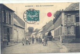 CARTES TOP 2018 - SOMME - 80 - ACHEUX - Rue De LOuvencourt -Colorisée Et Toilée - Acheux En Amienois